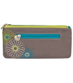 ארנק נשים  Safe Id Daisy Double Zip Clutch Wallet