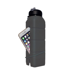 בקבוק שתיה לחיץ MUNKEES SOUND BOTTLE - GREY