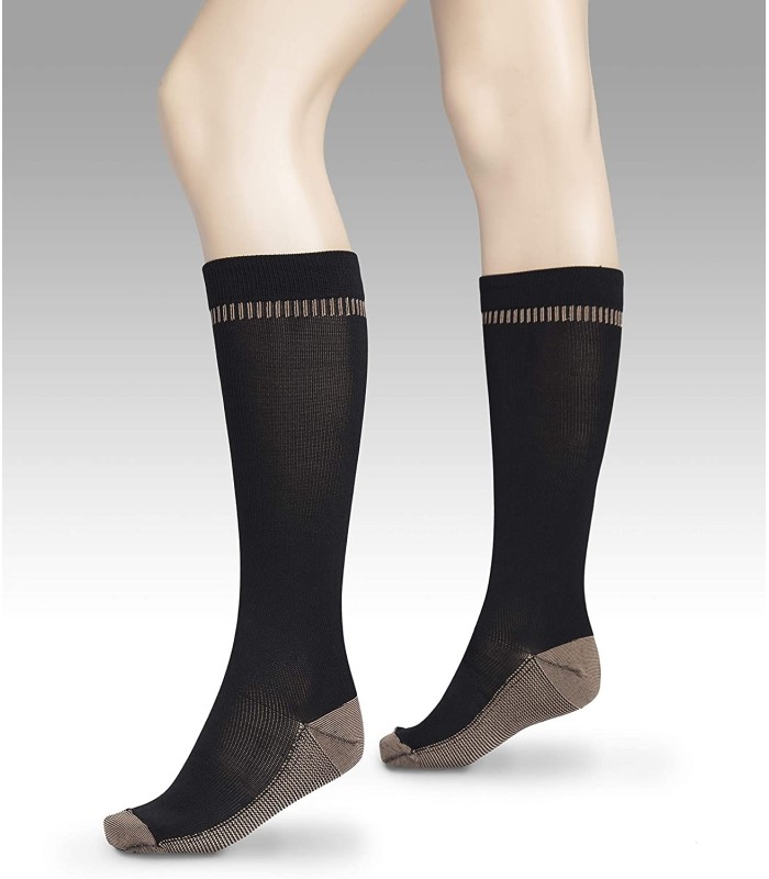 גרבי טיסה עם סיב נחושת L Compress Socks
