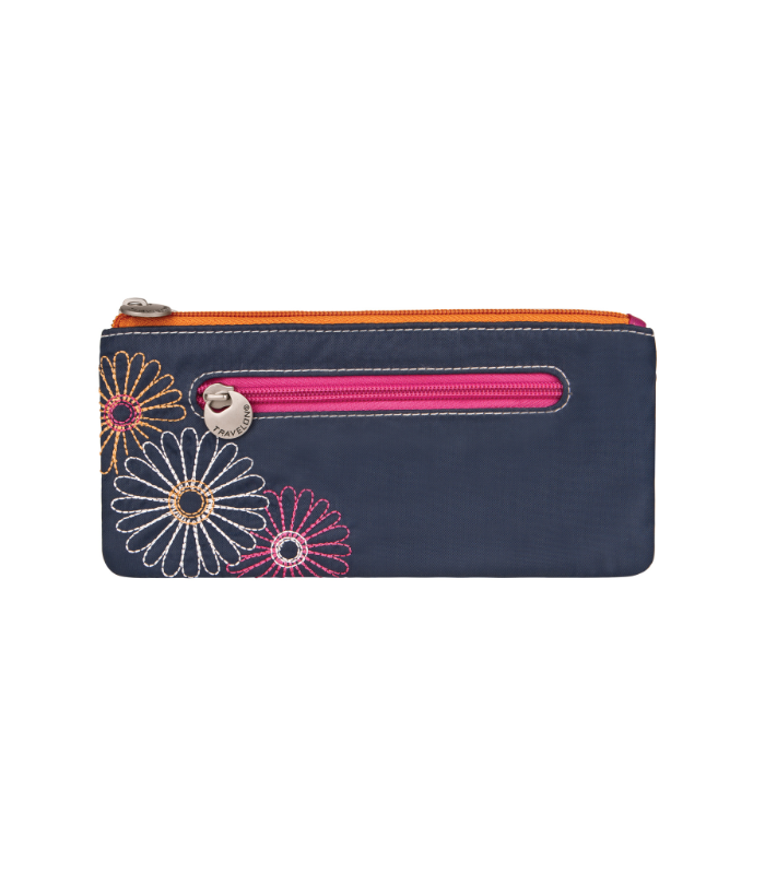 ארנק נשים Safe Id Daisy Double Zip Clutch Wallet